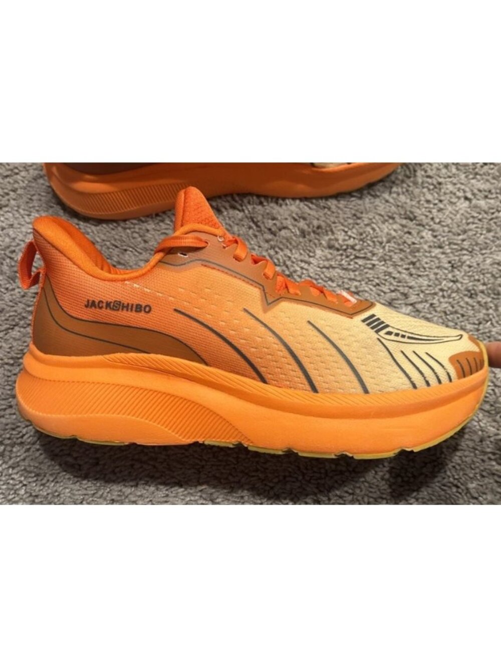 Size 10.5-JACKSHIBO Mens Wide Toe Box Shoes Running Thick Sole Wide Sneakers